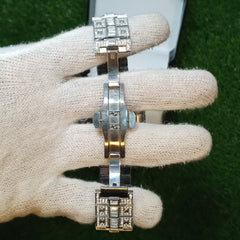 Luxury Cartier-Full Diamond Watch for Men – Stainless Steel | White Dial | Master Lock