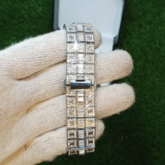 Luxury Cartier-Full Diamond Watch for Men – Stainless Steel | White Dial | Master Lock