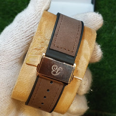 Hublot Skeleton Leather Strap Watch - Golden&Brown
