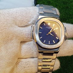 Patek Philippe Silver-Blue – Master Copy | Stainless Steel Strap | Master Lock