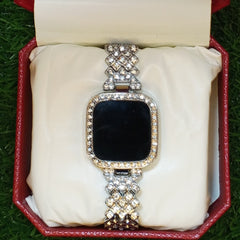 Ladies Touch LED Watch – Full Diamond Design | Stainless Steel Strap | Digital Display