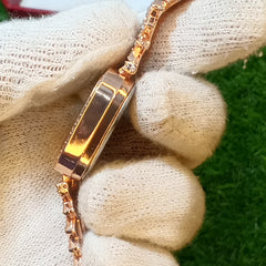 Ladies Touch LED Watch – Full Golden Edition | Diamond Strap | Stainless Steel Build
