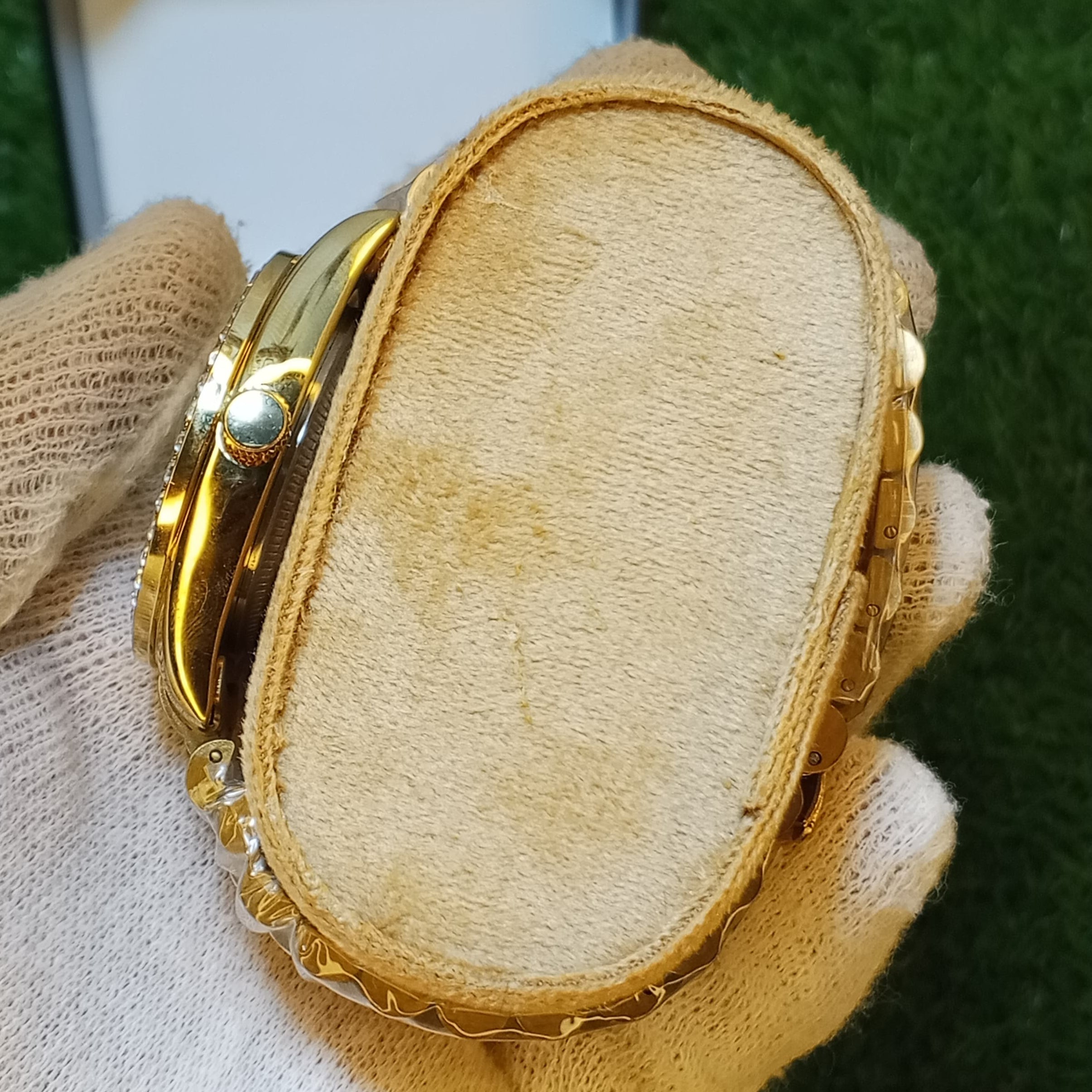 Rolex Full Golden Watch – Black Dial | Diamond Markers | Premium Edition