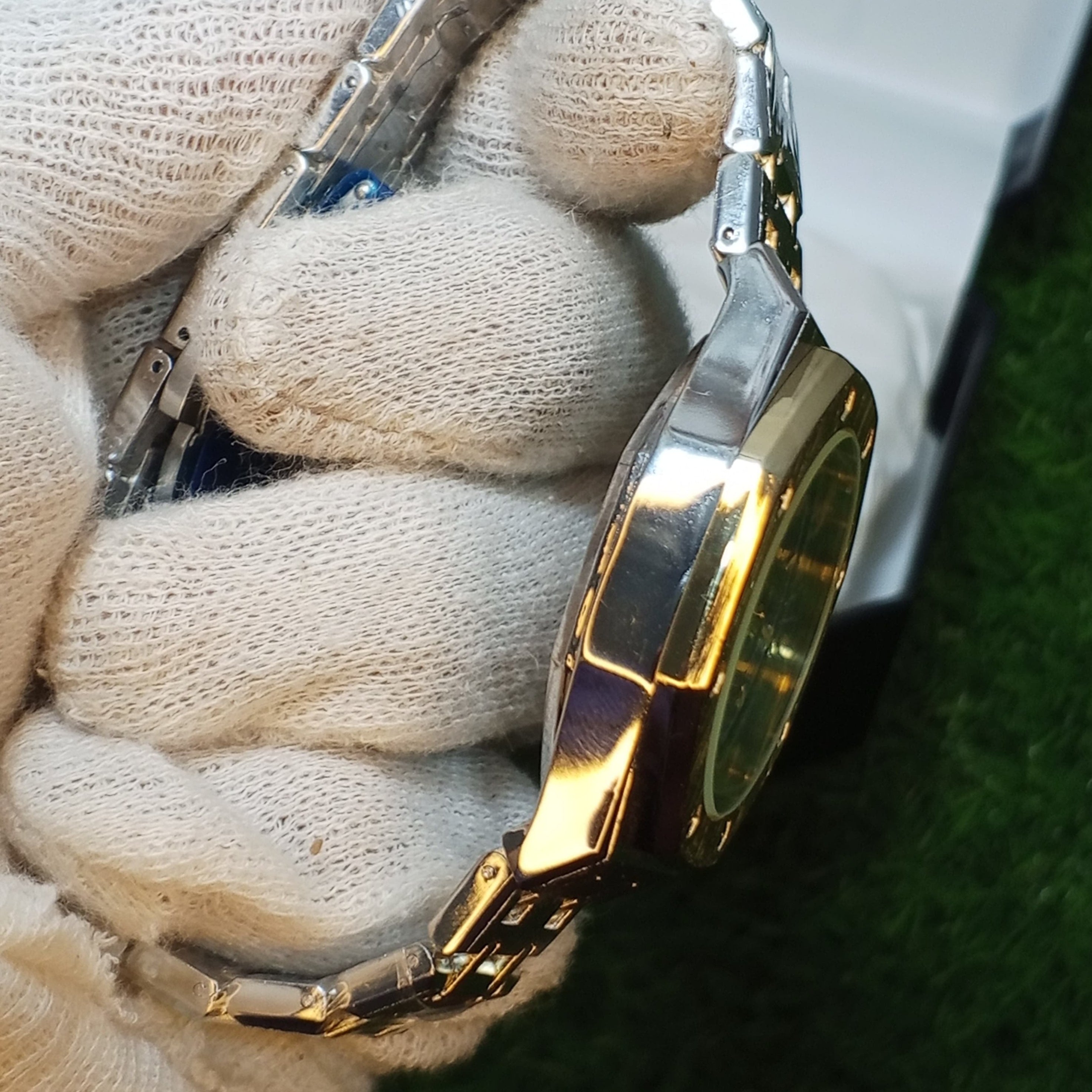 Audemars Piguet Inspired Watch – Blue Dial | Two-Tone Stainless Steel | Date Display