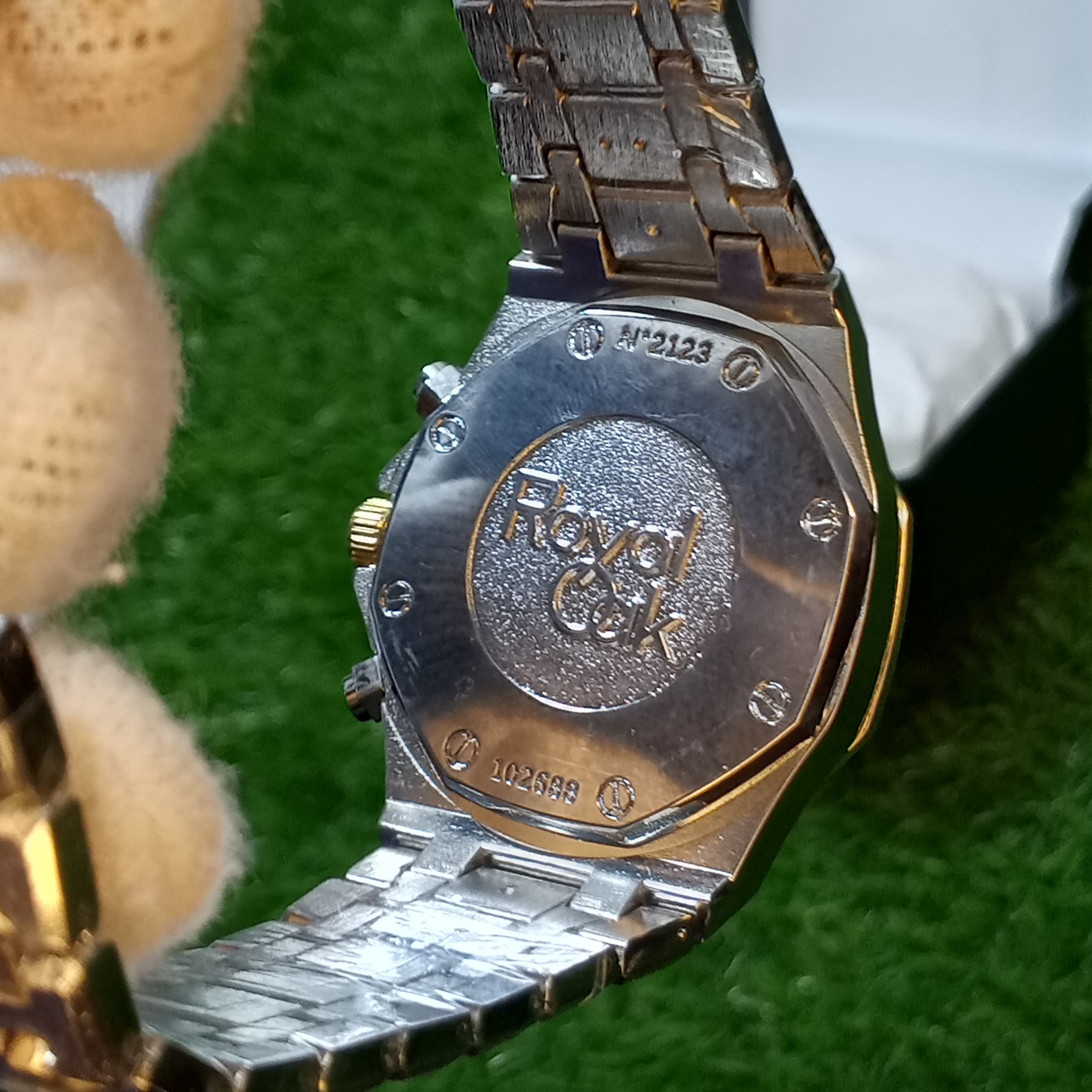 Audemars Piguet Inspired Watch – Blue Dial | Two-Tone Stainless Steel | Date Display