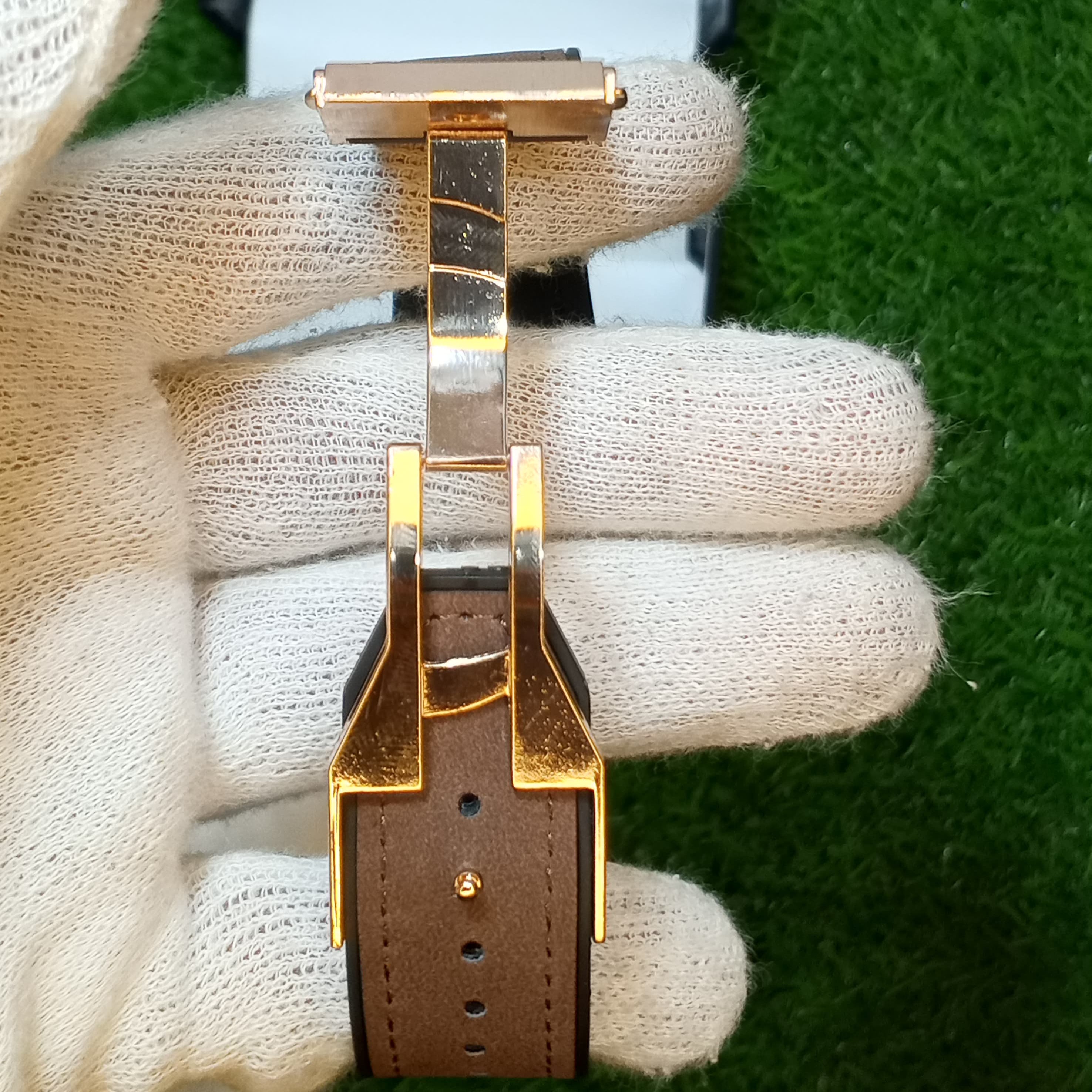 Hublot Skeleton Leather Strap Watch - Golden&Brown