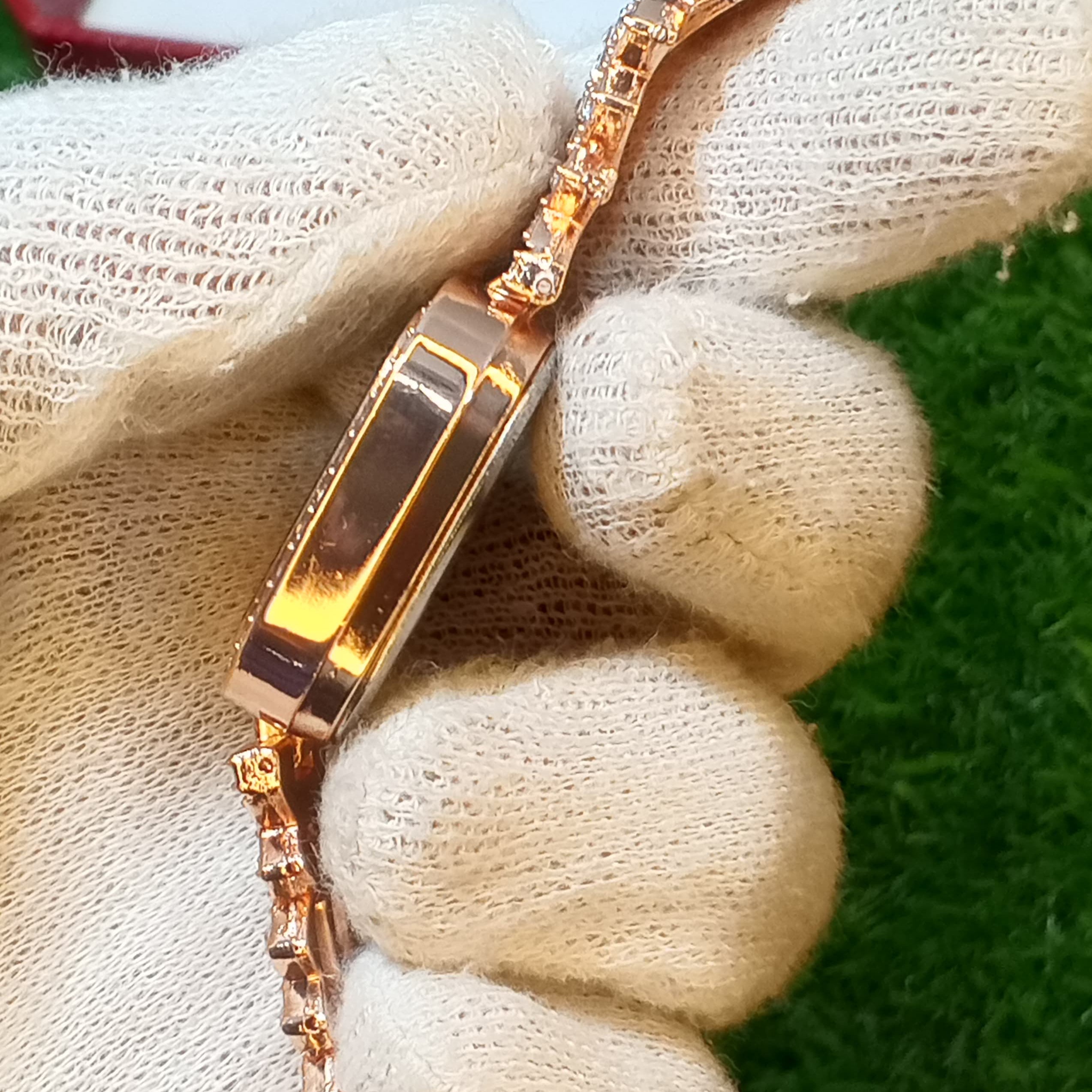 Ladies Touch LED Watch – Full Golden Edition | Diamond Strap | Stainless Steel Build
