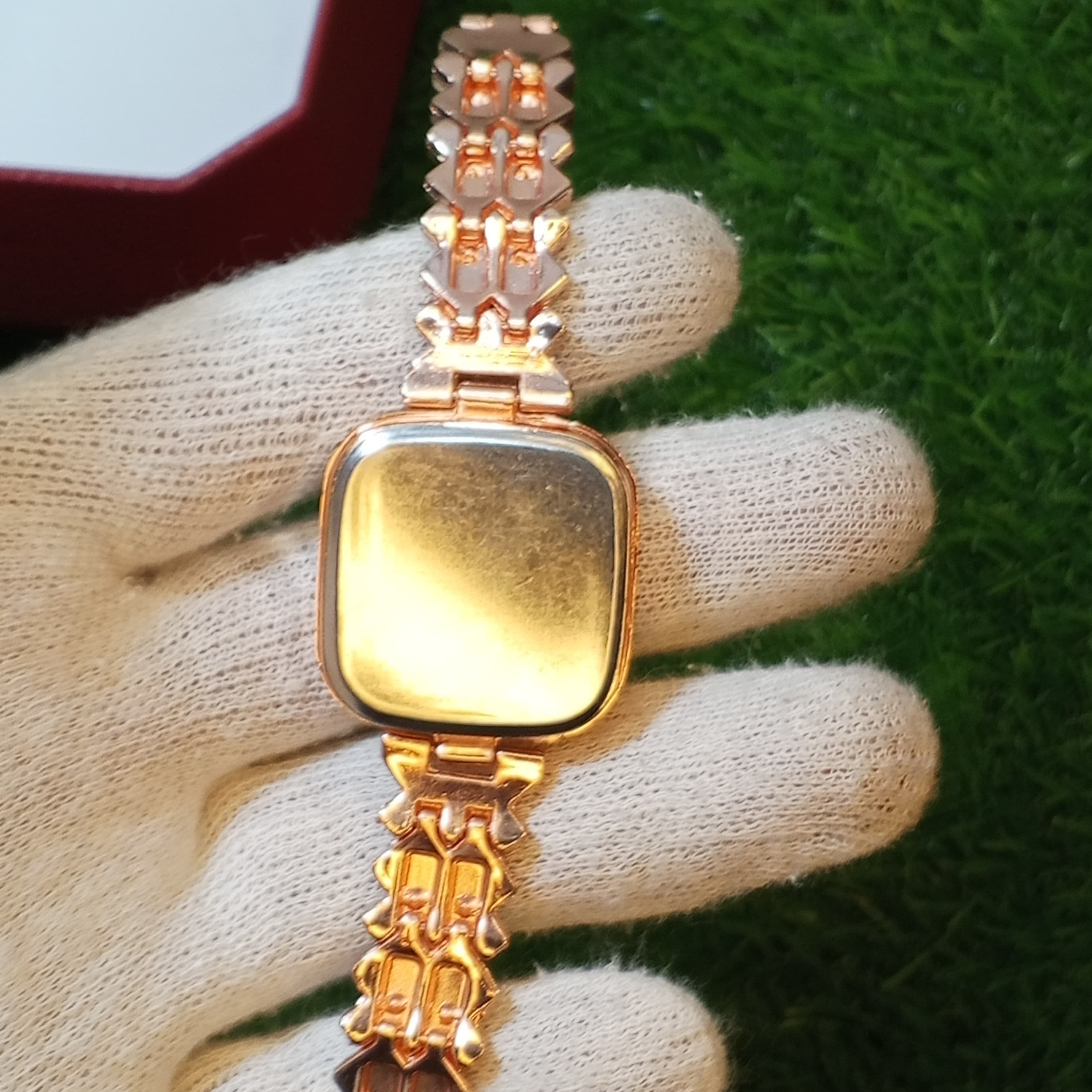 Ladies Touch LED Watch – Full Golden Edition | Diamond Strap | Stainless Steel Build